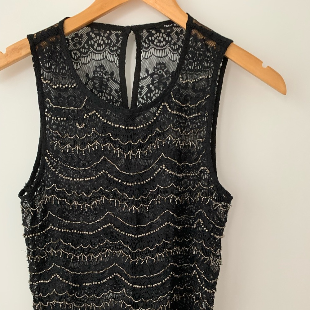 Beaded Lace top (sheer)